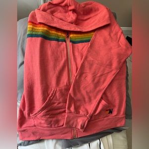Aviator Nation XL relaxed zip hoodie